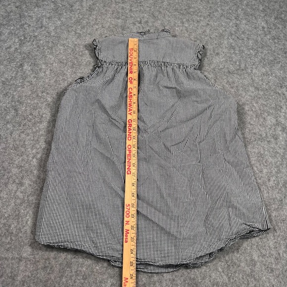 Ivy Jane Black White Gingham Sleeveless Ruffle Blouse Women's Size Small‎ - Picture 4 of 5